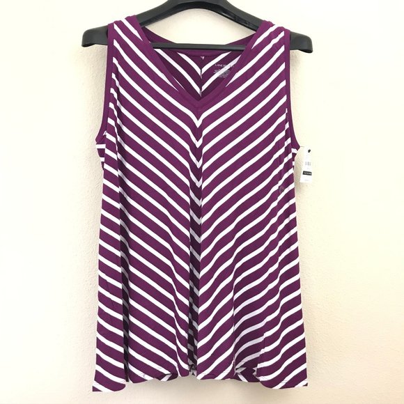 Lane Bryant 1X Top 18 20 Tank Swing V Neck New - Picture 5 of 5